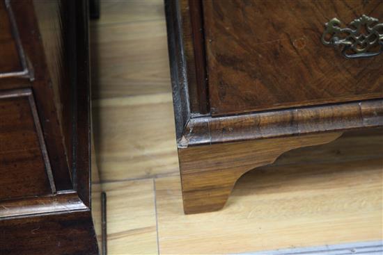 A mid 18th century walnut chest, W.3ft 2in.